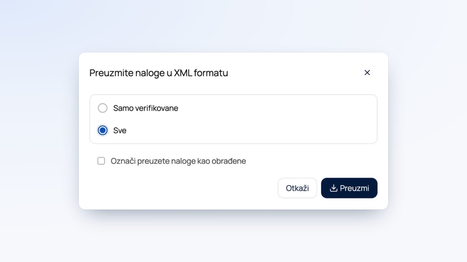 Preuzimanje XML-a